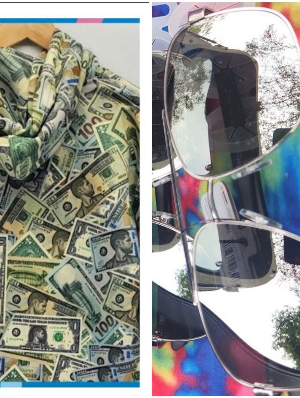 Halloween Usher Dollar bill hoodie jacket with Wrangler Glasses